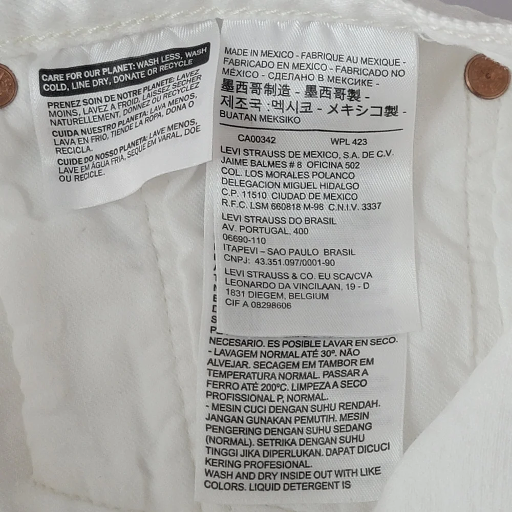 Levi's Straight Jeans in White